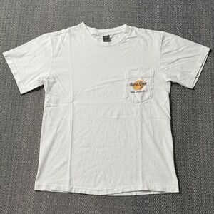 Vintage 90s Hard Rock‎ Cafe New Orleans Pocket T-Shirt Medium White